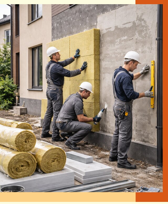 Утепление таунхауса в Видном от 7452 руб/м2 — комплекс под ключ | ТепломастерВдн