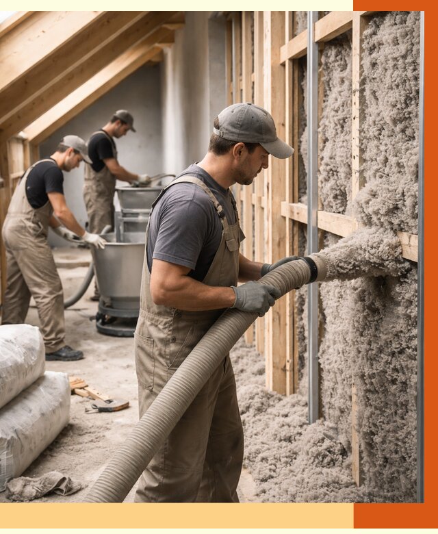 Утепление таунхауса эковатой в Видном от 2277 руб./м² — монтаж и задувка | ТепломастерВдн