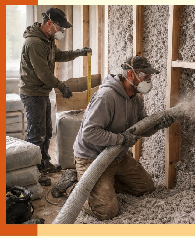 Утепление таунхауса эковатой в Видном для максимально теплых стен