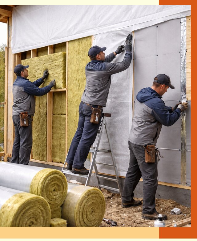 Утепление каркасного дома в Видном от 4347 руб./м2 — профессионально | ТепломастерВдн