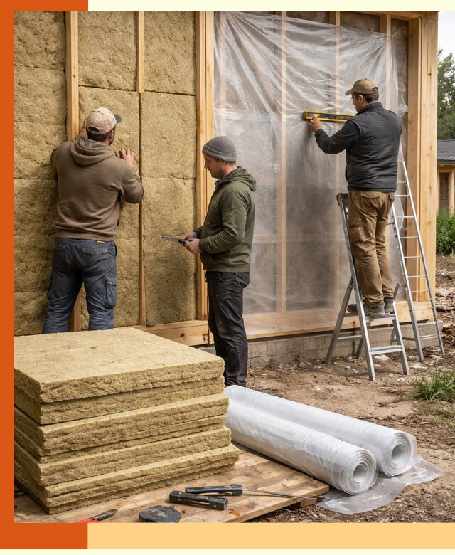 Утепление каркасного дома в Видном под ключ с гарантией качества