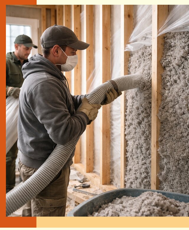 Утепление каркасного дома эковатой в Видном — качественно и надолго