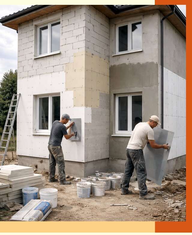 Утепление дома из газобетона в Видном от 4347 руб./м² — заказать у ТепломастерВдн