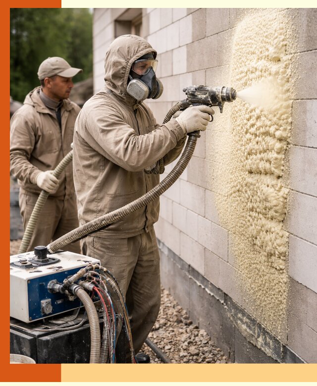 Утепление дома из газобетона ППУ в Видном — надежная теплоизоляция