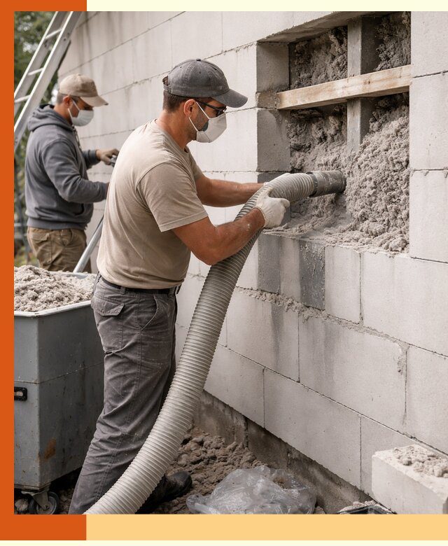 Утепление дома из газобетона эковатой в Видном