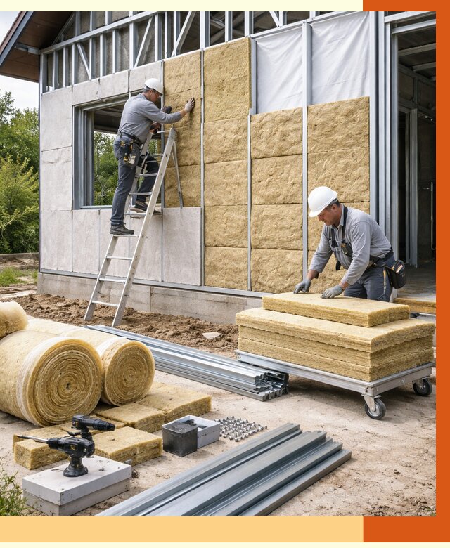 Утепление дома из ЛСТК в Видном от 5382 руб./м² — профессионально | ТепломастерВдн