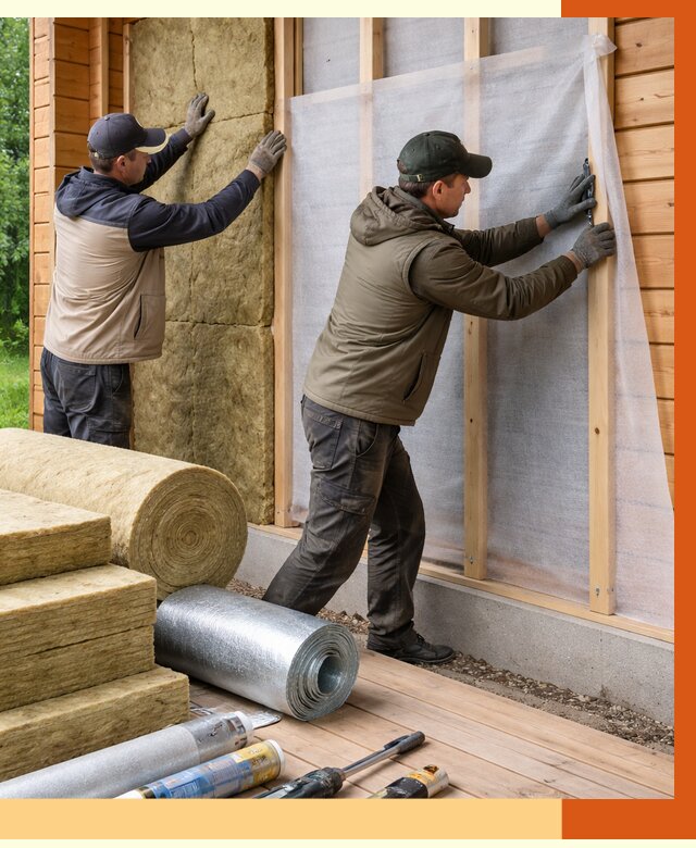 Утепление дома из двойного бруса в Видном от 4968 руб./м² — ТепломастерВдн под ключ