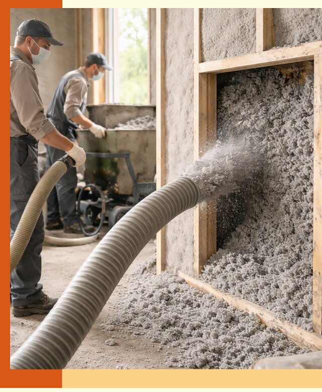 Утепление коттеджа эковатой в Видном с гарантией качества