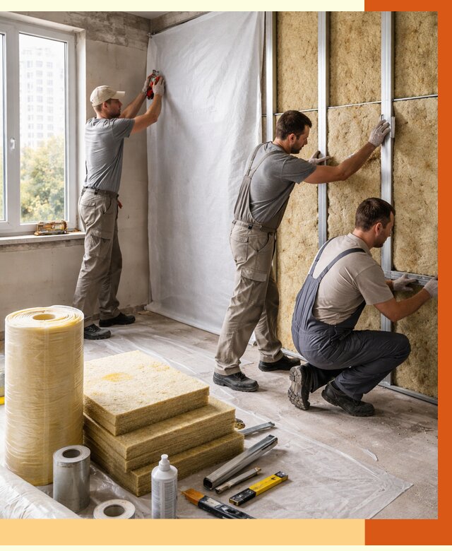 Утепление квартиры в Видном от 4658 руб/м2 — утеплить квартиру изнутри и снаружи | ТепломастерВдн