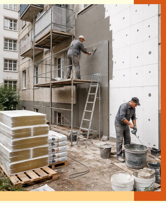 Утепление квартиры снаружи в Видном от 6365 руб/м2 под ключ | ТепломастерВдн