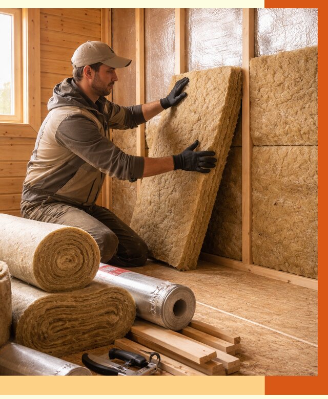 Утепление бани в Видном под ключ от 4658 руб./м2 — утеплить потолок, пол и стены | ТепломастерВдн