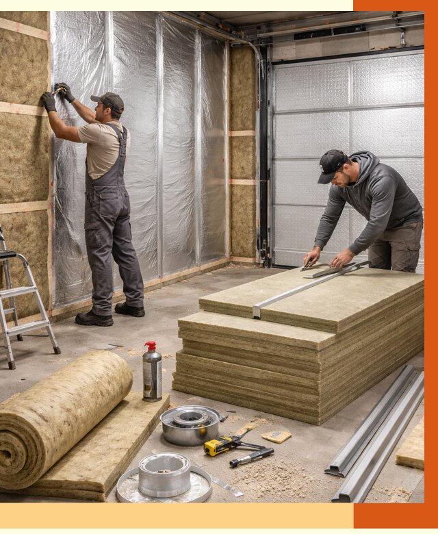 Утепление гаража в Видном от 4658 руб/м2 — комплексное утепление ворот и стен | ТепломастерВдн