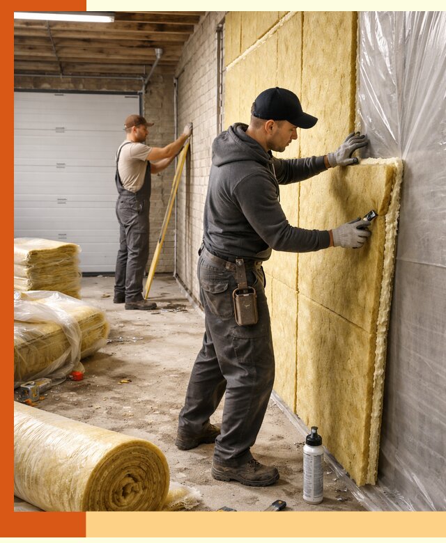 Утепление гаража под ключ в Видном — все виды теплоизоляции