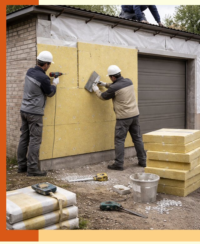 Утепление гаража снаружи в Видном качественно и надёжно