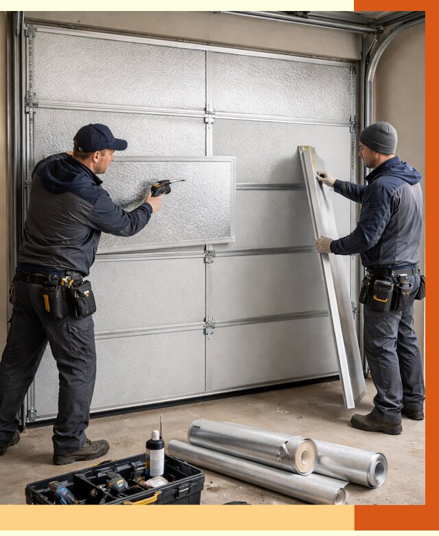 Утепление гаражных ворот в Видном от 8125 руб/м2 — надежно и быстро | ТепломастерВдн