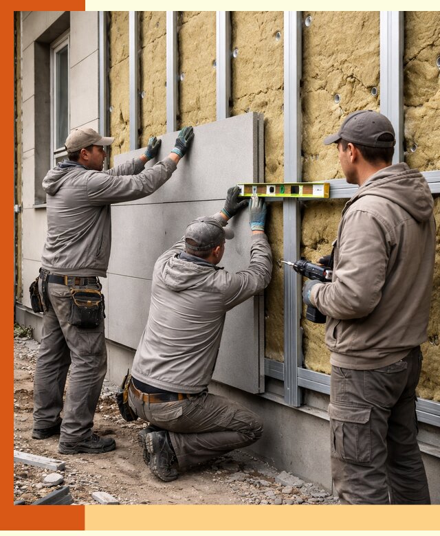 Утепление вентилируемого фасада под ключ в Видном