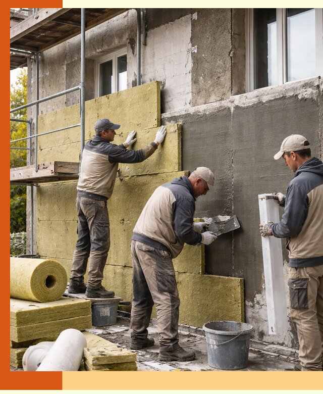 Утепление фасада зданий и домов в Видном