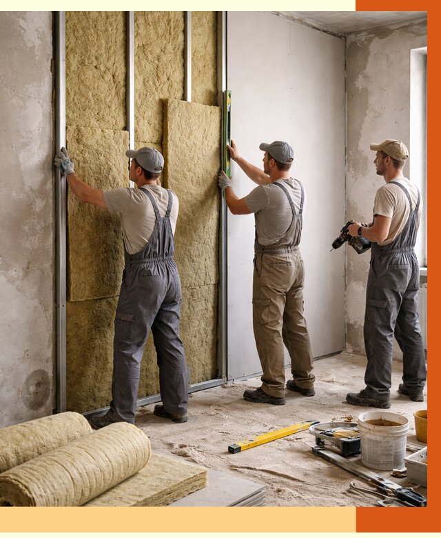 Утепление стен изнутри в Видном от 2329 руб/м² под ключ | ТепломастерВдн