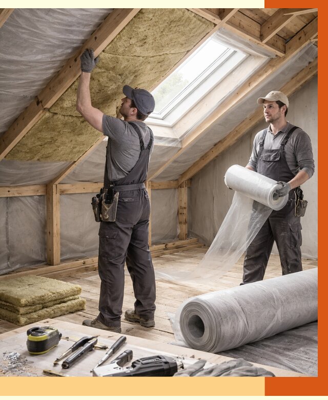 Утепление крыши изнутри мансарды в Видном от 4347 руб./м² | ТепломастерВдн