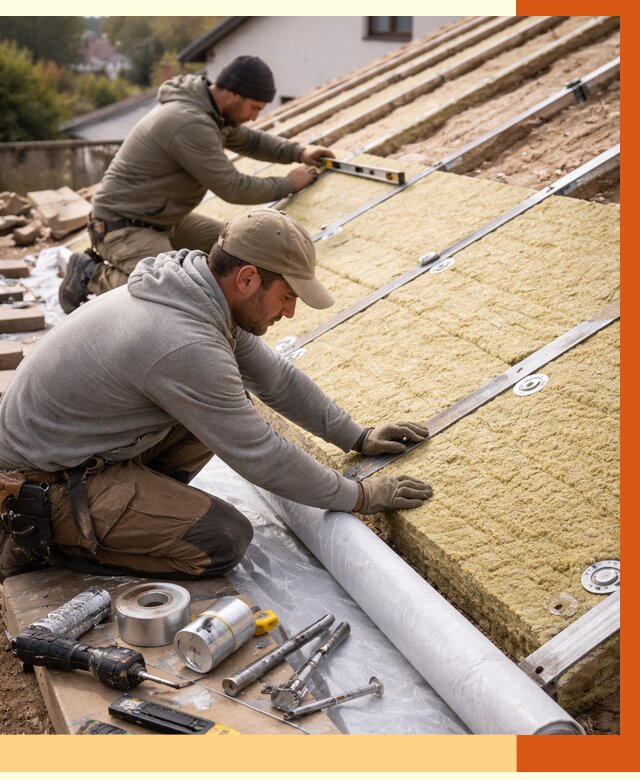 Утепление крыши снаружи в Видном под ключ от 1242 руб./м2 | ТепломастерВдн