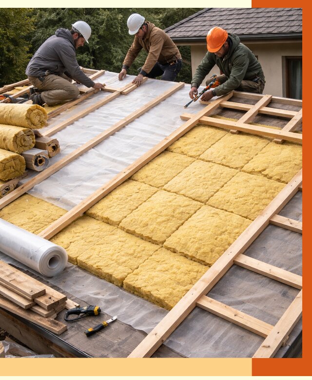 Утепление скатной крыши в Видном от 1294 руб./м2 под ключ | ТепломастерВдн