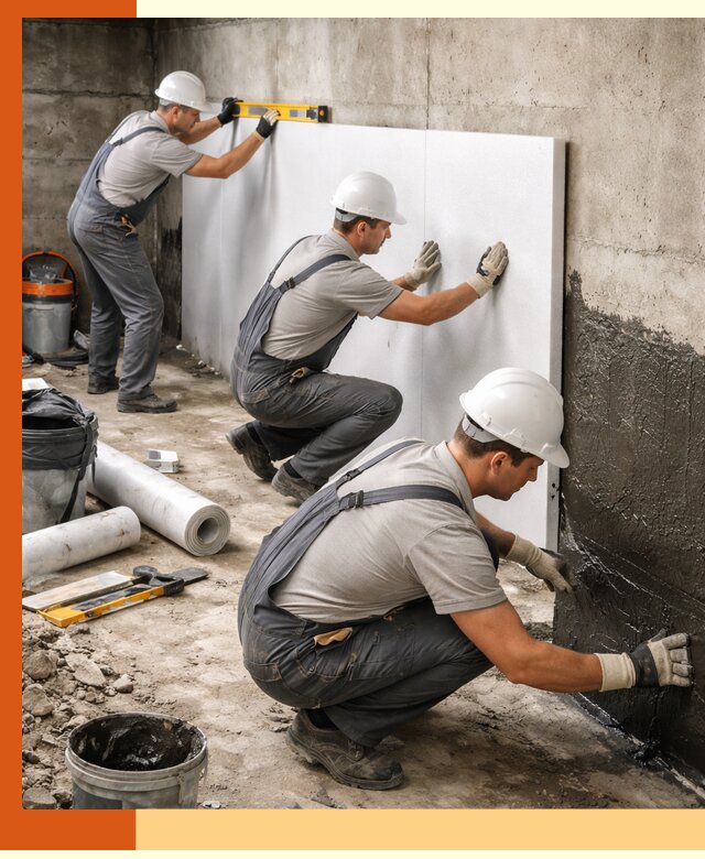 Утепление фундамента изнутри профессионально в Видном