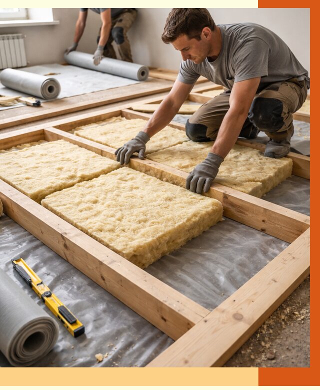 Утепление деревянного пола в Видном от 1553 руб./м2 под ключ | ТепломастерВдн