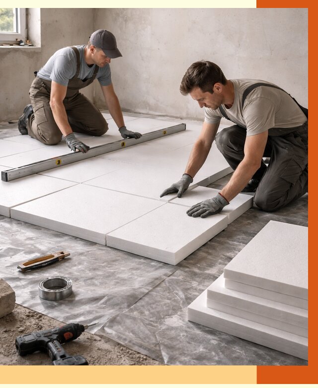 Утепление бетонного пола в Видном от 2588 руб/м2 — монтаж и цена | ТепломастерВдн