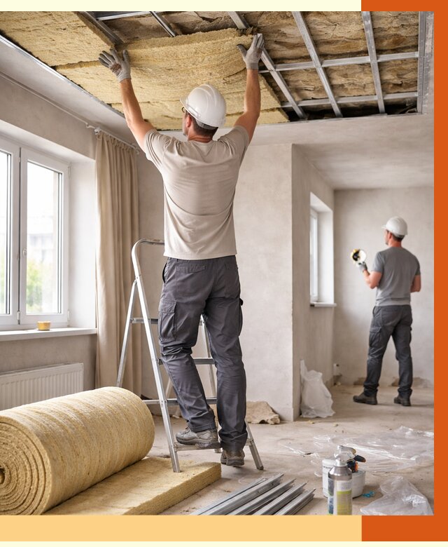 Утепление потолка в частном доме в Видном от 983 руб./м² — работы под ключ | ТепломастерВдн