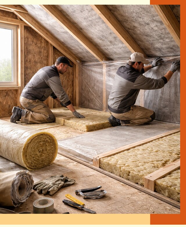 Утепление чердака в Видном от 7763 руб/м² — теплоизоляция и комплексное утепление под ключ | ТепломастерВдн