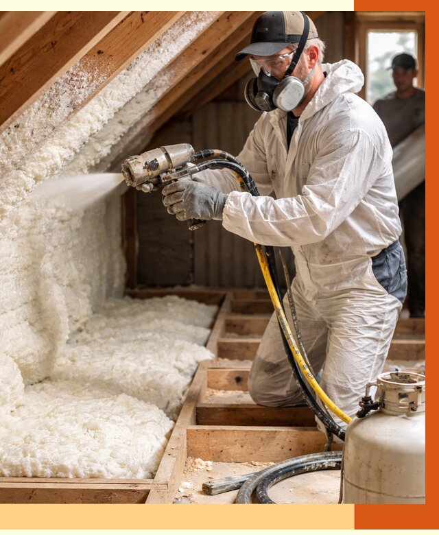 Утепление чердака ППУ в Видном от 8922 руб./м2 — услуга под ключ | ТепломастерВдн