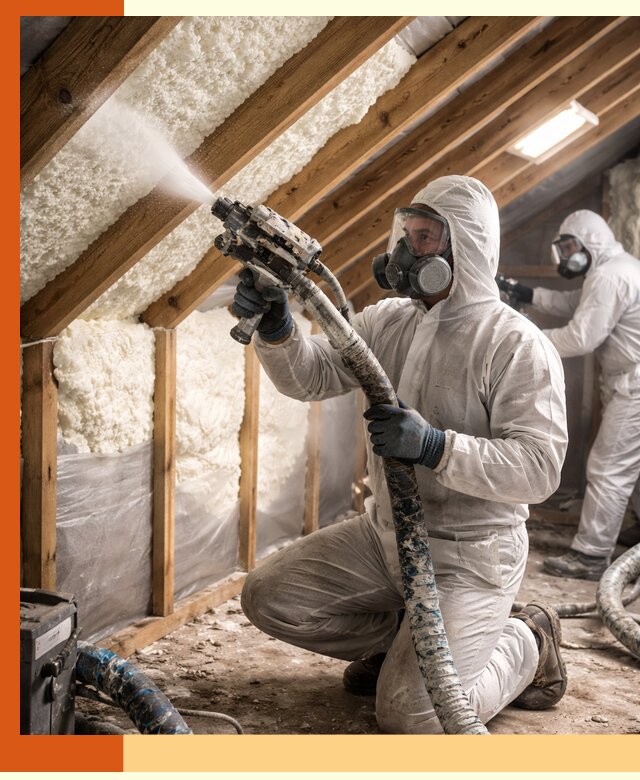 Утепление чердака пенополиуретаном (ППУ) в Видном