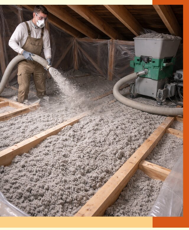 Утепление чердака эковатой в Видном от 1501 руб/м2 — заказать у ТепломастерВдн