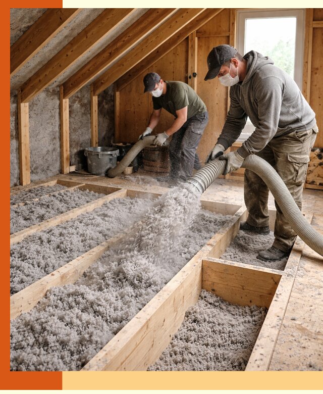 Утепление мансарды эковатой в Видном с гарантией качества