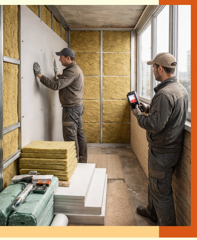 Утепление балкона в Видном от 4658 руб. под ключ | ТепломастерВдн