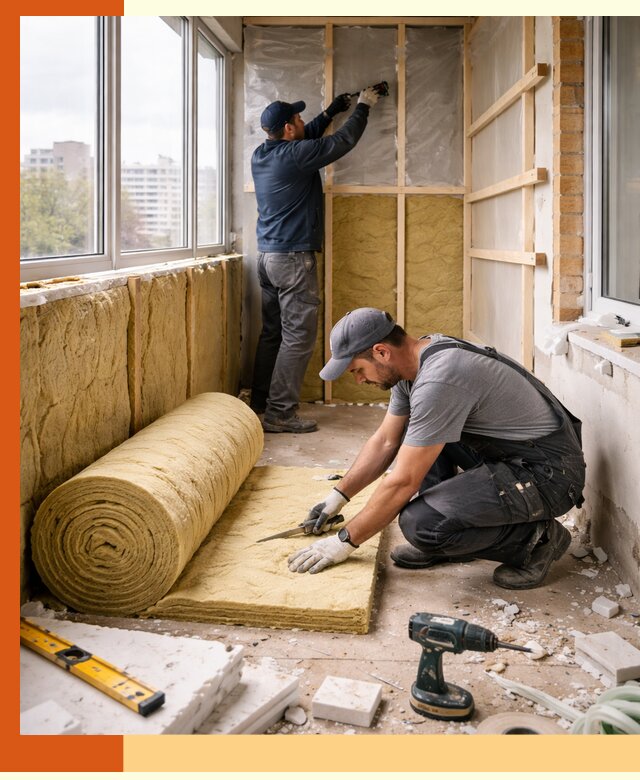 Утепление балкона под ключ в Видном качественно и быстро