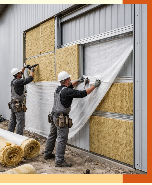 Утепление металлического склада в Видном от 4658 руб/м2 — комплексное утепление под ключ | ТепломастерВдн