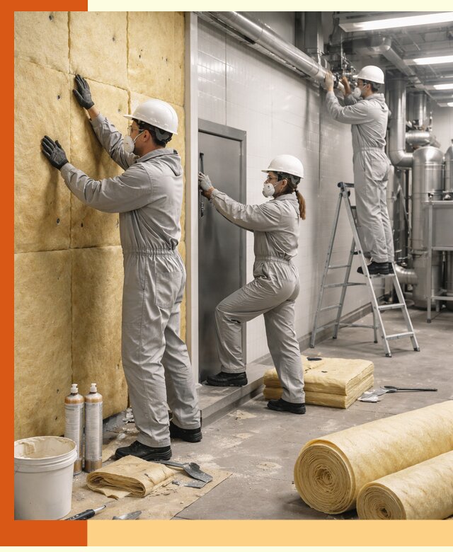 Утепление пищевого цеха под ключ в Видном