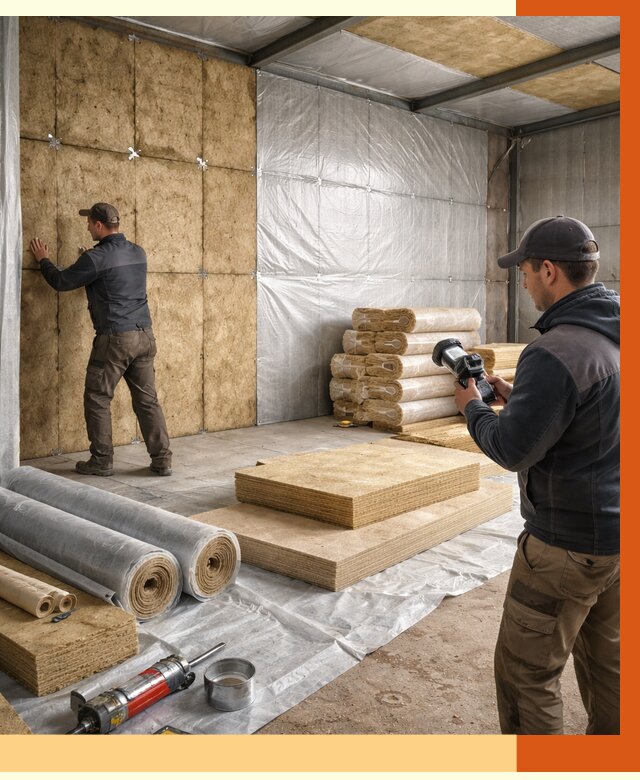 Утепление теплого склада в Видном под ключ от 11903 руб/м² | ТепломастерВдн