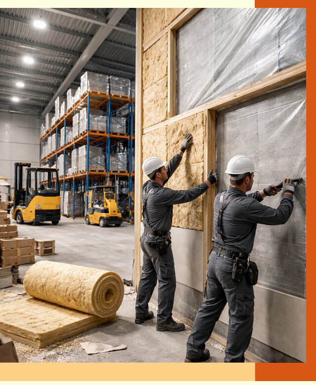 Утепление склада с техникой в Видном от 4347 руб./м2 — комплексно под ключ | ТепломастерВдн