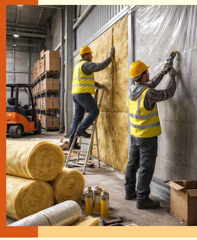 Утепление склада с техникой в Видном под ключ