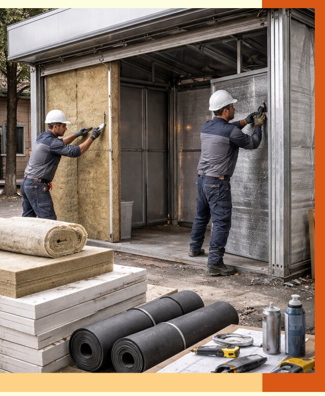 Утепление павильона шаурма в Видном под ключ от 1242 руб. за м² | ТепломастерВдн