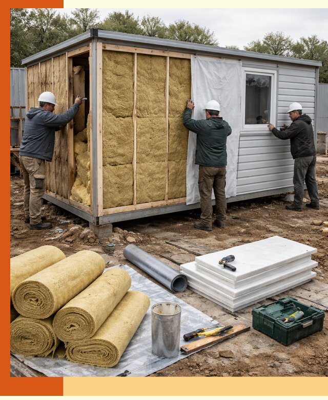 Утепление строительной бытовки под ключ в Видном для любых условий