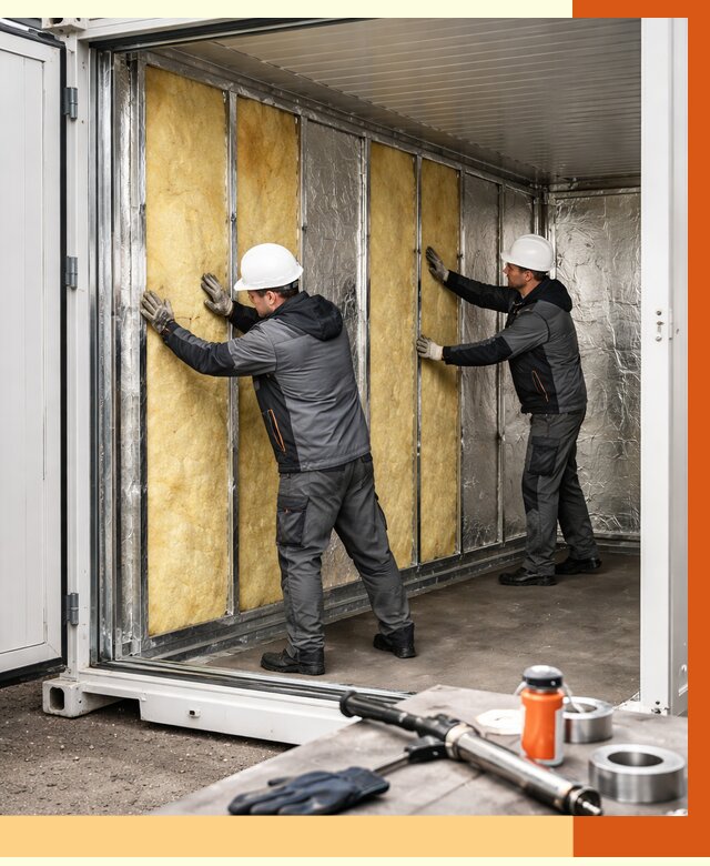 Утепление рефрижераторного контейнера в Видном от 46575 руб./м² | ТепломастерВдн