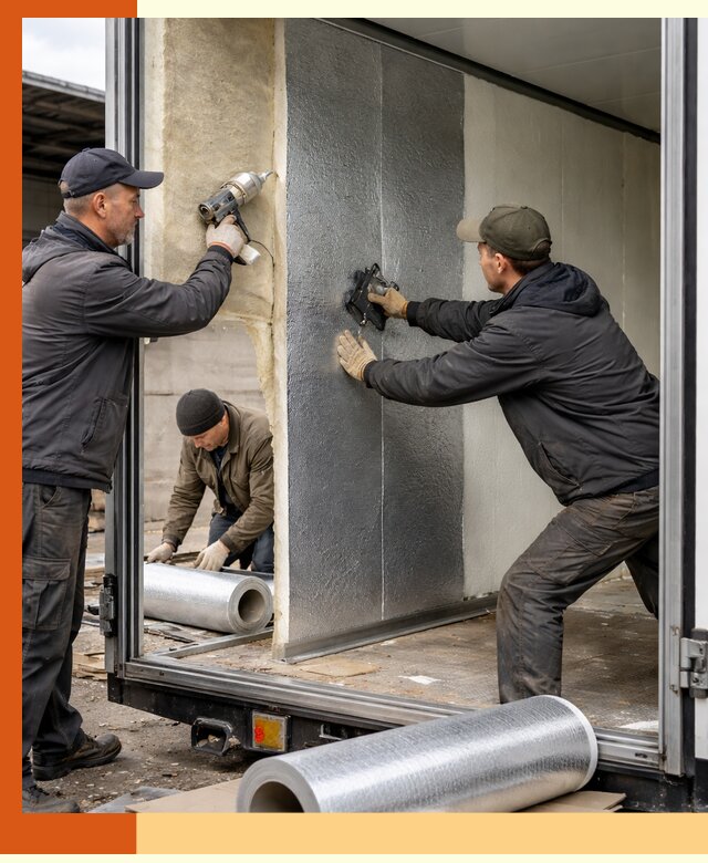 Утепление холодильного кузова в Видном — монтаж и теплоизоляция