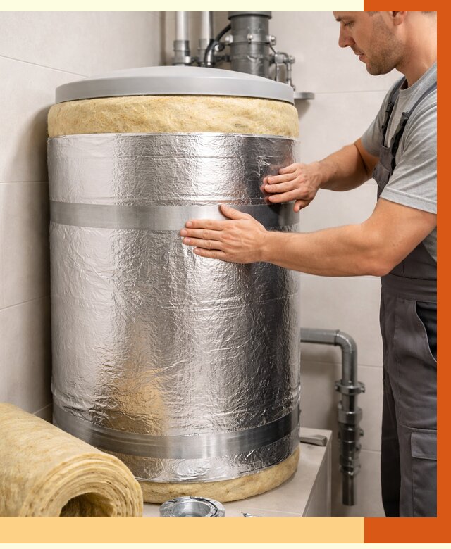 Утепление бойлера в Видном от 4658 руб. под ключ | Утепление ППУ | ТепломастерВдн