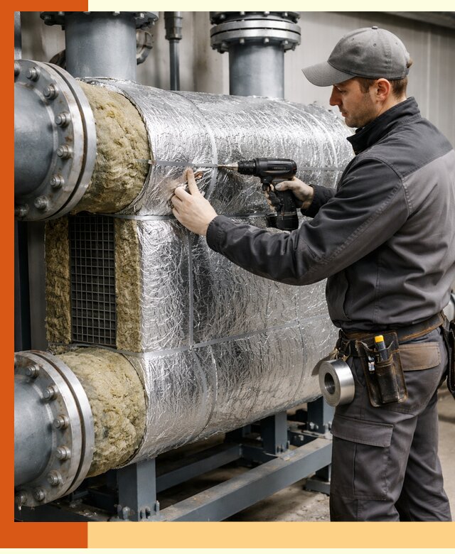 Утепление теплообменника в Видном — профессиональная теплоизоляция оборудования