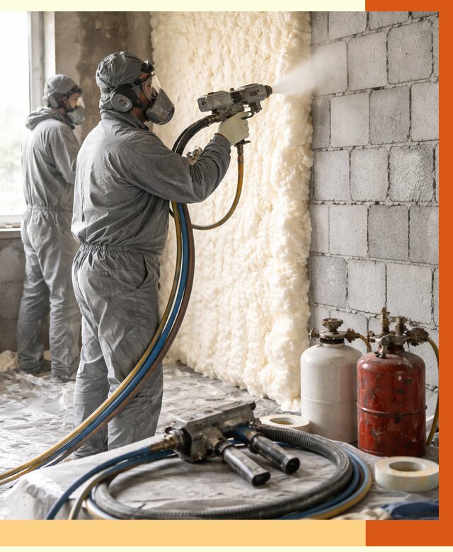 Утепление блочной стены ППУ в Видном от 4399 руб./м² — ТепломастерВдн