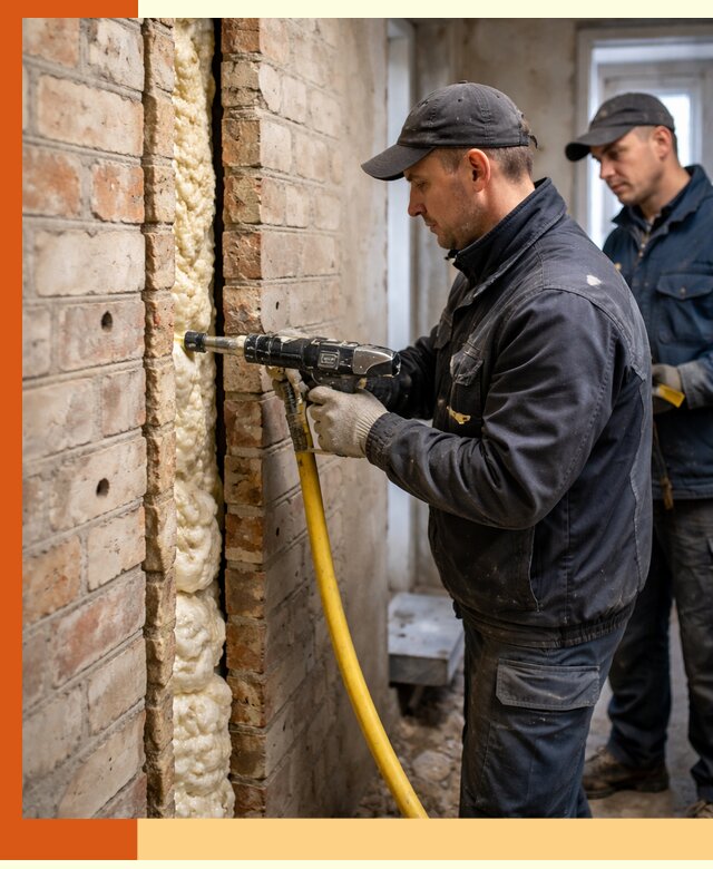 Межстеновое утепление пенополиуретаном в Видном