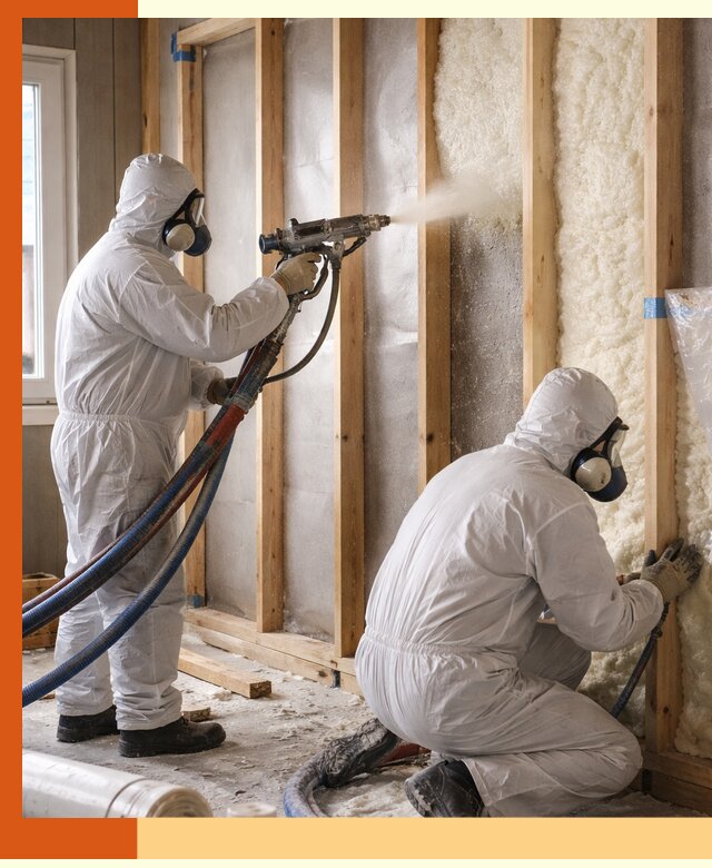 Утепление каркасной стены ППУ в Видном для домов и коттеджей